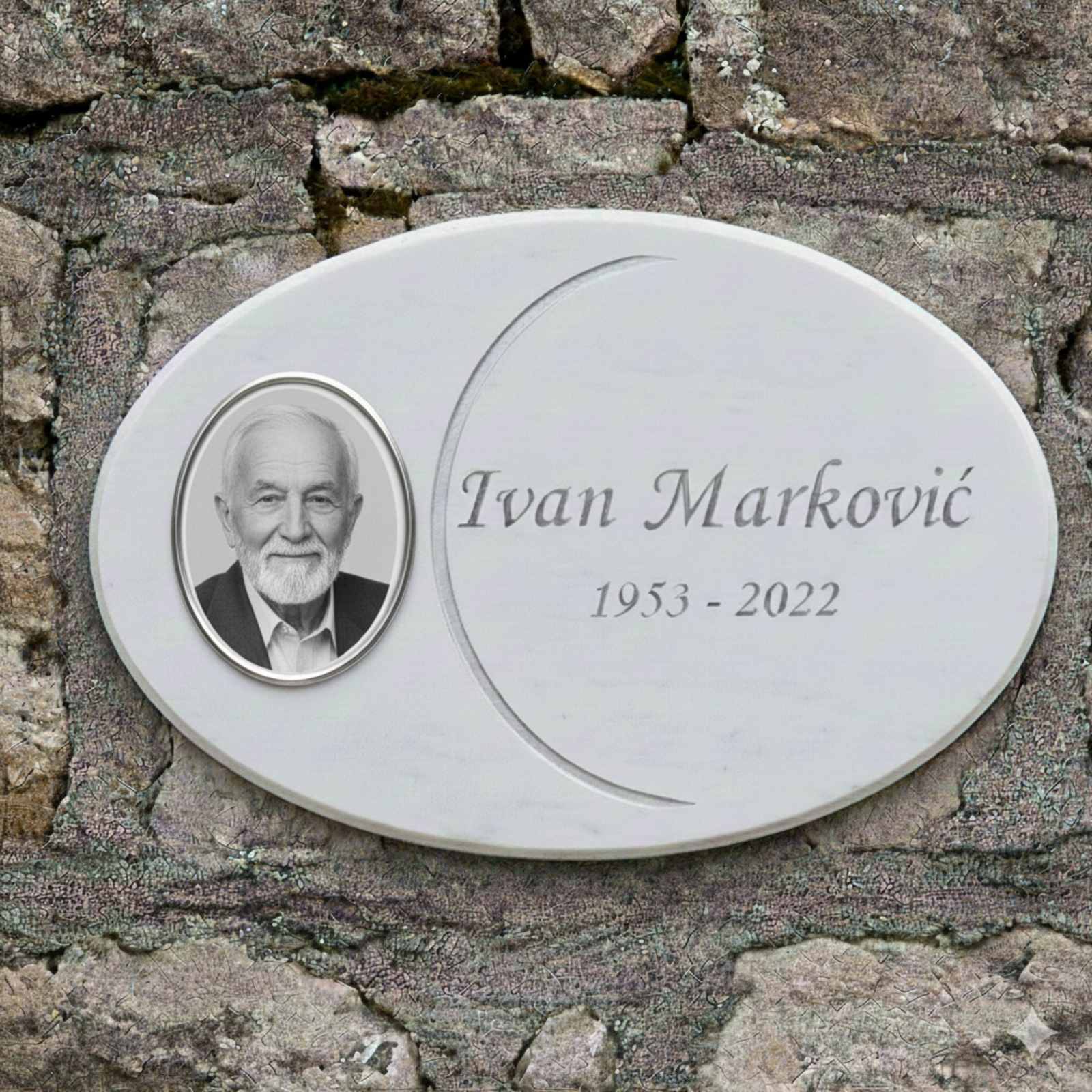 Ovalni oblik Spomen Ploče – od Prilepa Belog